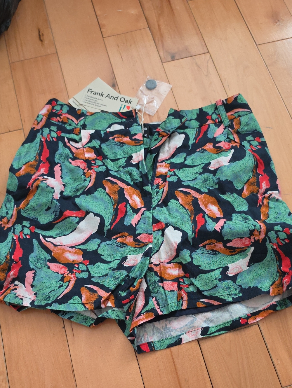 Frank And Oak Tropical Print Shorts